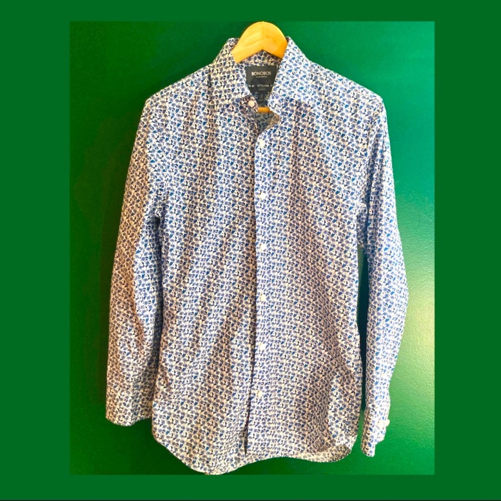 Blue Floral Bonobos Button Down - 15/33